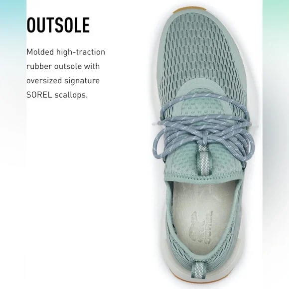 Sorel Women's Kinetic Impact Lace Shoe | Size 7 | Crushed Blue / White - Picture 9 of 10